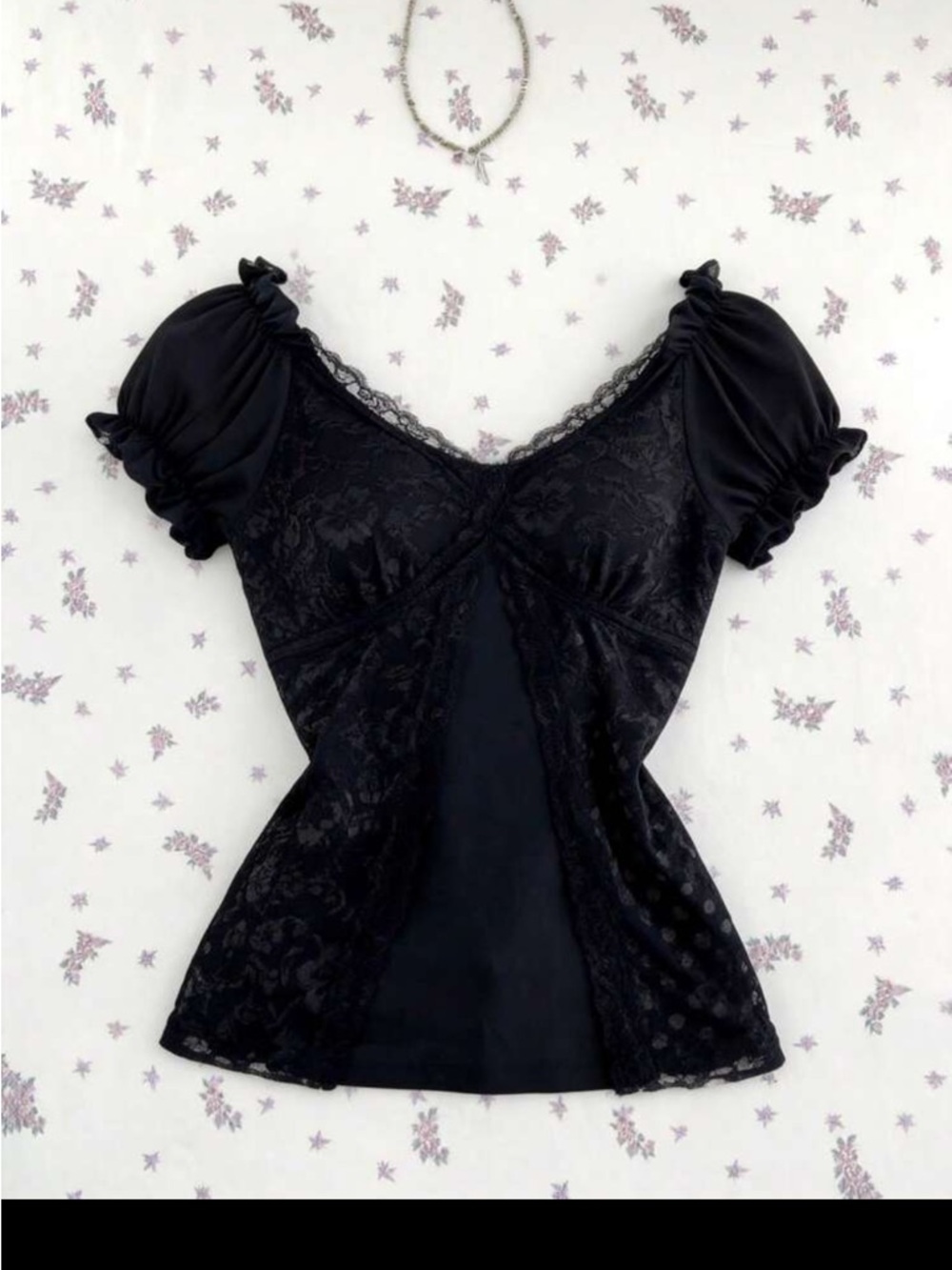 Black Lace Y2K Top